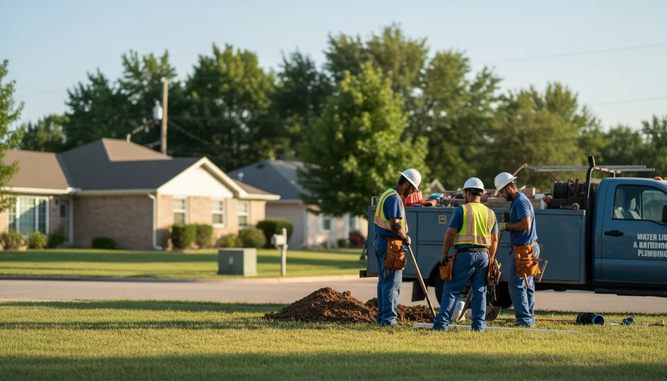 Residential water line and bathroom plumbing service in Krakow, WI